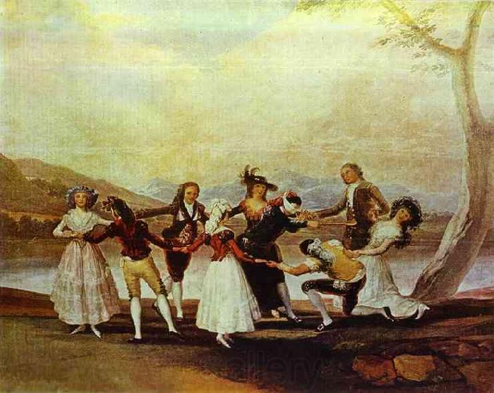 Francisco Jose de Goya Blind's Man Bluff Norge oil painting art
